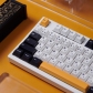 Brief Black White Japanese 104+29 PBT Dye-subbed Keycaps Set for Cherry MX Mechanical Gaming Keyboard